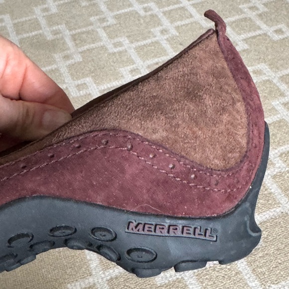 Merrell Plaza Bandeau Suede Mary Jane Comfort Shoes Travel Work Cherry Oak 8 - Picture 6 of 11